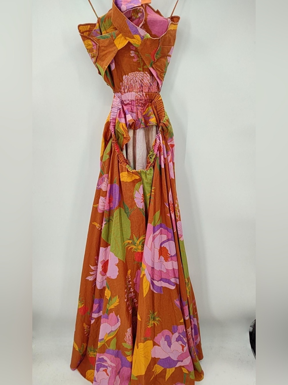 Farm Rio Embroidered Flower Top Maxi Dress - Picture 8 of 8